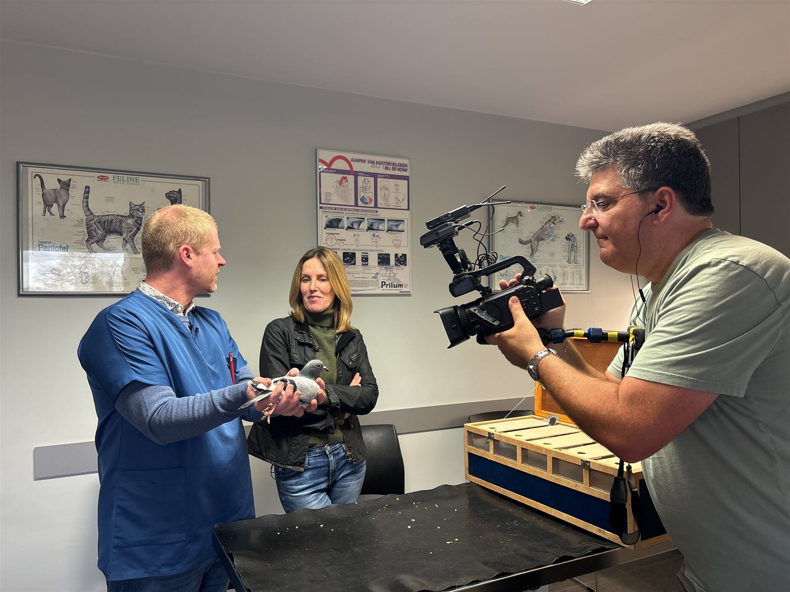 Guy Campanile filming an on-location news segment